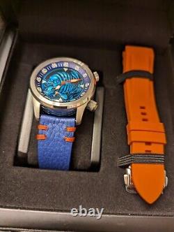 NOUVELLE montre Piranha bleue en édition limitée RARE OCEAN CRAWLER