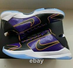Nike Kobe V Protro 5x Champ Lakers Taille 9.5 Neuf