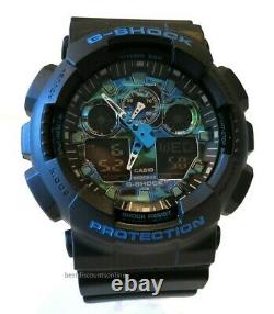 Nouveau Casio Hommes Ga100 G Shock Military Black Strap Watch