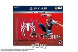Nouveau Sony Ps4 Pro Console Bundlemarvel Spiderman Édition Limitée 1 To