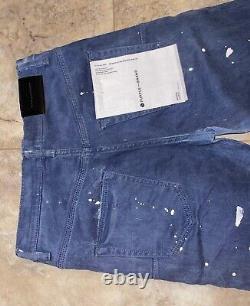 Nouveau jean à la marque pourpre, taille 28, dégradé de taches de peinture édition limitée.