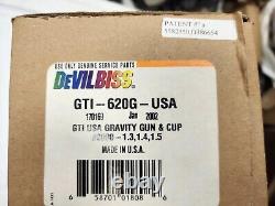 Nouveau pistolet de pulvérisation de peinture Devilbiss Gti HVLP édition limitée #15 Année 2000