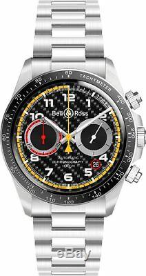 Nouvelle Marque Bell & Ross Vintage Chronograph Limited Edition Montre Brv294-rs18 / Sst