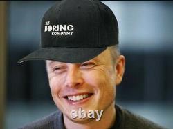 Nouvelle Marque The Boring Company Hat Limited Edition 100% Authentique Elon Musk
