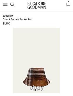 Nouvelle édition limitée ? Chapeau seau à sequins Burberry, prix de vente de 1 950 $