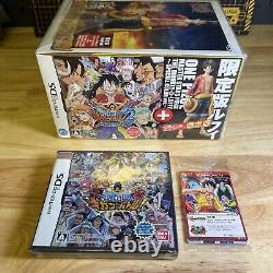 One Piece Gigant Battle 1 2 Édition Limitée Nintendo DS Avec Cartes de Figurines Tout Neuf