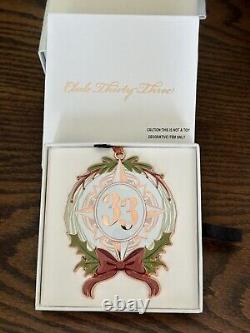 Ornement de Noël Club 33 Walt Disney World RARE édition limitée tout neuf