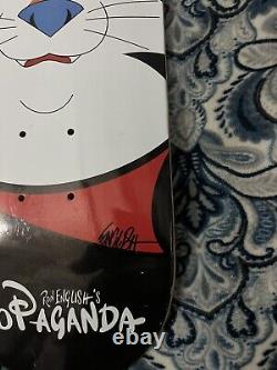 Planche de skateboard Ron English toute neuve en édition limitée SUGAR FAT FLAKES dédicacée.