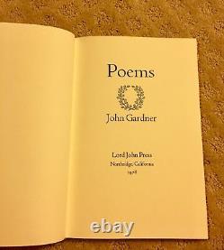 Poèmes Signés Par John Gardner Edition Limitée