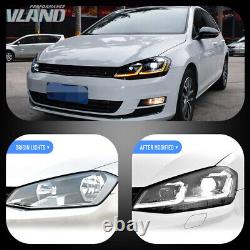 Pour les phares LED de l'assemblage de la VW Volkswagen Golf 7 2013-2018 avec lampes séquentielles
