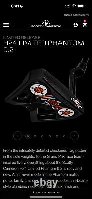 Putter Scotty Cameron édition limitée Phantom 24, 34.5 pouces, tout neuf dans son plastique