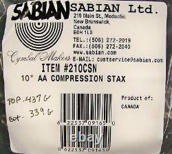 Sabian AA 10 Compression Stax/Édition Limitée/Neuf-Garantie/Modèle n° 210CSN