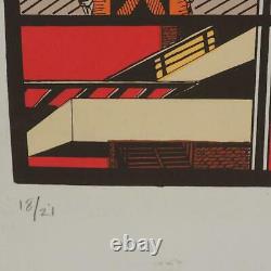 Serigraph Edition Limitée Vintage 1975 Artiste Sandra Hirai Le Produit De La Marque-x