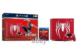 Sony Playstation Ps4 Pro 1tb Limited Edition Spider Man Marque Bundle Console Nouvelle