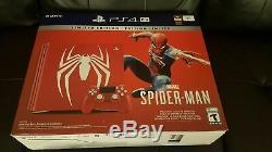 Spider-man Ps4 Pro 1tb Limited Edition Console Incroyable Red Brand New