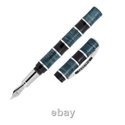 Stylo-plume en bambou Visconti édition limitée Asie, bleu, neuf