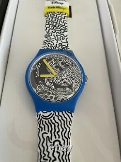 Tout Nouveau Swatch Disney Mickey Mouse X Keith Haring Watch 2021 Ensemble Complet