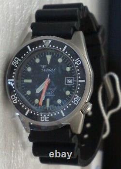 Toute Nouvelle Garantie Squale 1521 50 Atmos Black 026 Matte Watch Swiss Made
