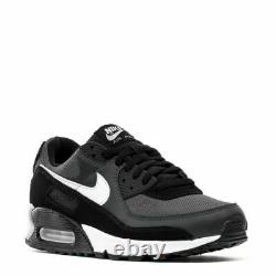 Toute Nouvelle Nike Air Max 90 Athletic Leather Lifestyle Sneakers Black Gray
