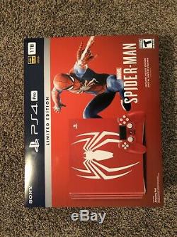 Unopened Spider-man Ps4 Pro 1tb Limited Edition Console Bundle Tout Neuf