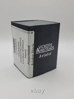 Vickers Armstrongs Limited Edition Aviator Black Watch Assemblé À La Main (nouvelle Marque)