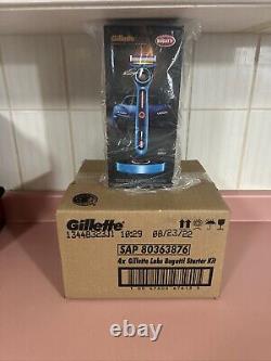 X4 Coffret complet! De la marque de rasage Gillette Heated Razor Bugatti Édition Limitée