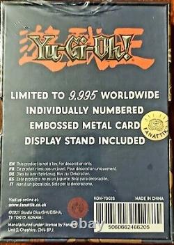 Yu-Gi-Oh! Exodia L'Interdit Carte en Métal Édition Limitée NEUF +2 Cartes